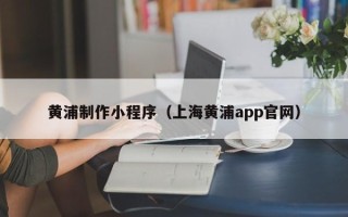 江苏黄浦制作小程序（上海黄浦app官网）