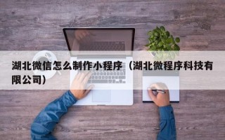 江苏湖北微信怎么制作小程序（湖北微程序科技有限公司）
